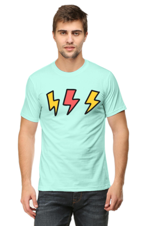 Men's Triple Lightning Bolt Graphic T-shirt