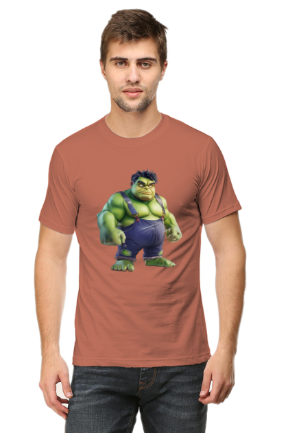 Men's Cartoon Hulk Graphic T-shirt