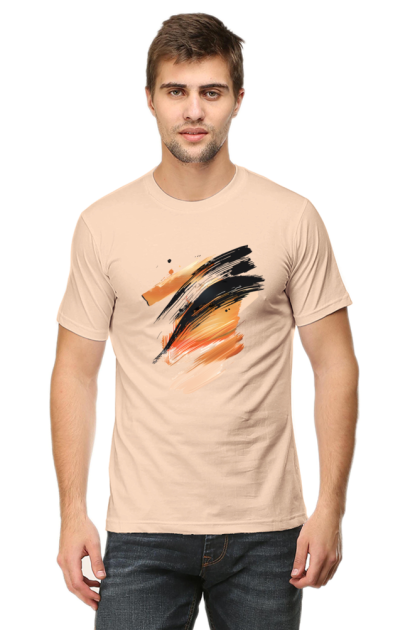 Men's Abstract Brush Stroke Graphic T-shirt