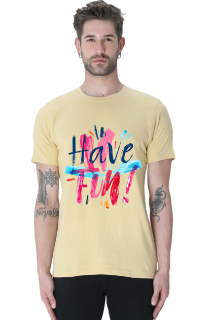 Men's "Have Fun!" Brush Stroke Graphic T-shirt