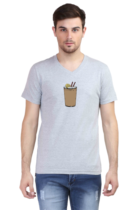 Refreshing Drink Graphic Men's V-Neck T-Shirt - Beverage Tee (S-3XL)