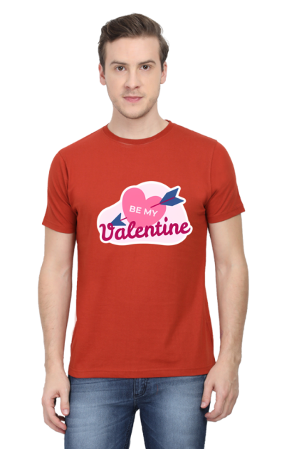 Men's "Be My Valentine" Arrow Heart Graphic T-shirt