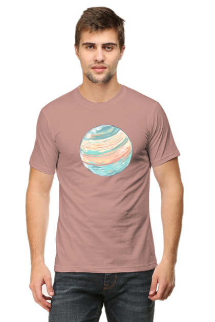 Men's Abstract Swirl Planet Graphic T-shirt