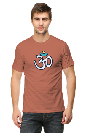 Male Classic Crew T-Shirt - Om Symbol Graphic