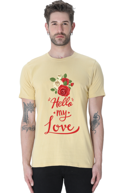 Men's "Hello My Love" Roses Graphic T-shirt
