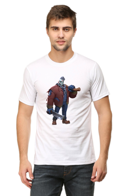 Men's Cartoon Lumberjack Monster Graphic T-shirt