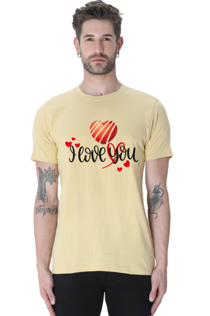 Men's "I Love You" Heart Graphic T-shirt