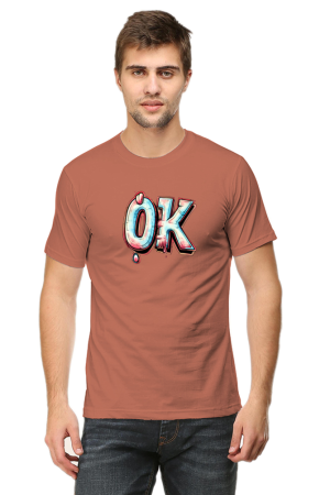 OK Graphic Print T-shirt for Men