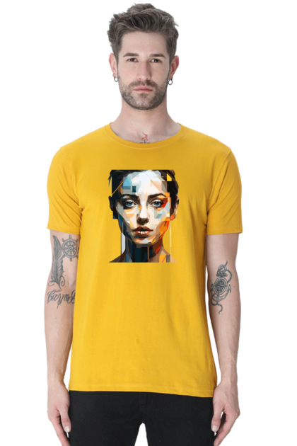 Men's Abstract Portrait Graphic T-shirt