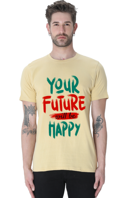Men's "Your Future Will Be Happy" Graphic T-shirt