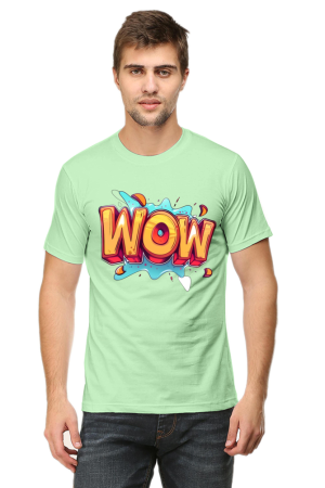 Men's "WOW" Comic Style Graphic T-shirt