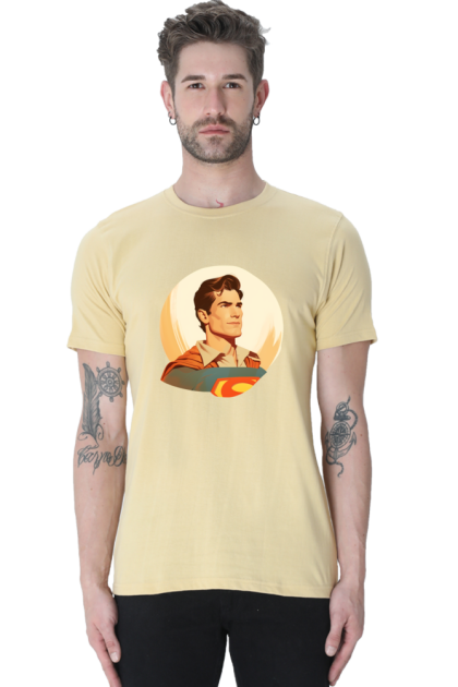 Men's Retro Superman Portrait Graphic T-shirt