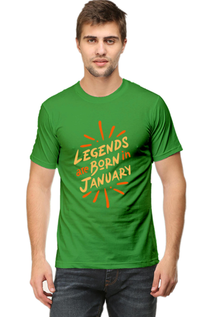 Men's "Legends Are Born In January" Graphic T-shirt