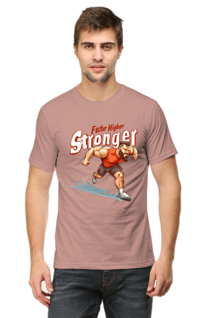 Men's "Faster Higher Stronger" Athlete Graphic T-shirt
