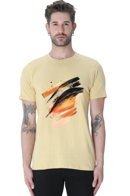 Men's Abstract Brush Stroke Graphic T-shirt