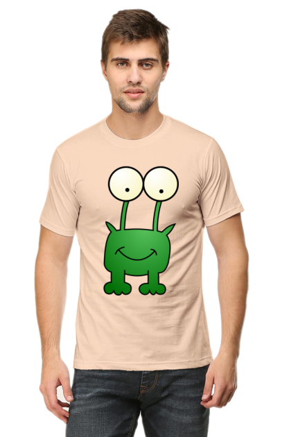 Men's Cute Green Alien Cartoon Graphic T-shirt