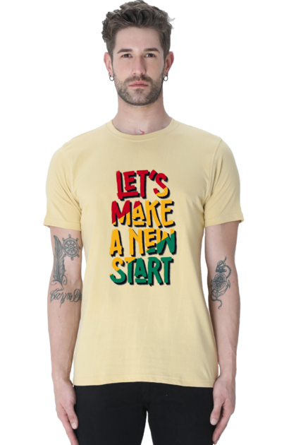 Men's "Let's Make A New Start" Graphic T-shirt