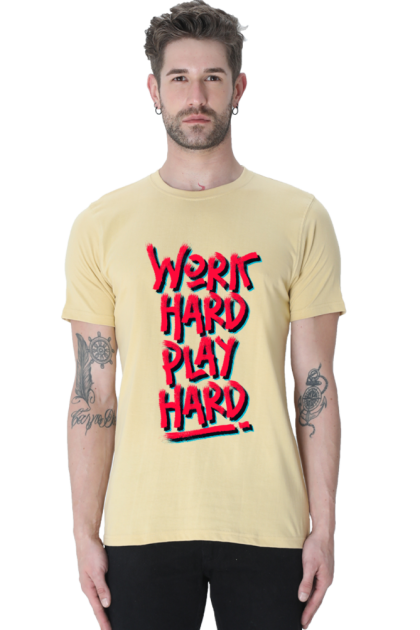Men's "Work Hard Play Hard" Graphic T-shirt