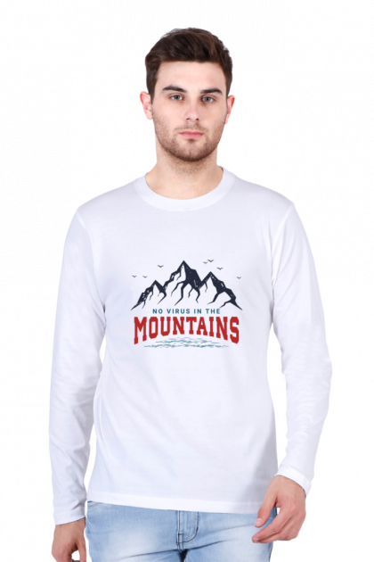 Men's "No Virus in the Mountains" Full-Sleeve T-shirt
