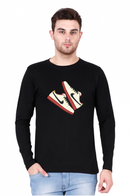 Men's Full Sleeve Sneakers Graphic T-shirt