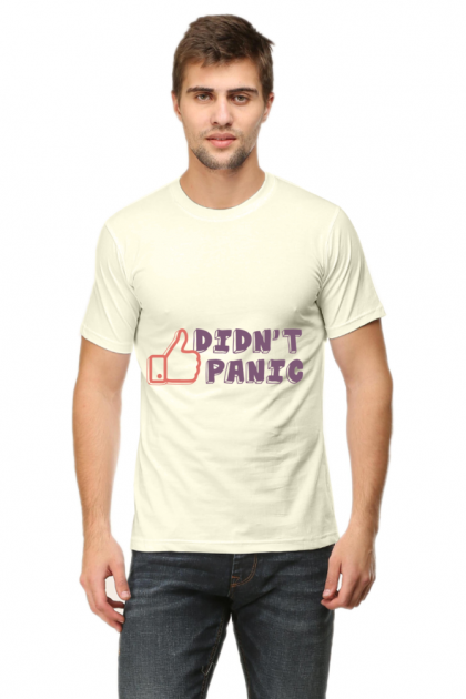 Men's "Didn't Panic" Thumbs Up Crew Neck T-shirt