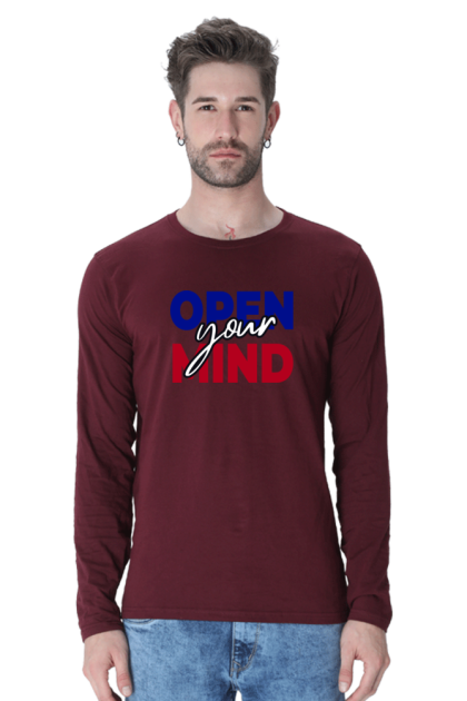 Men's Full Sleeve "Yes! You Can" Graphic T-shirt