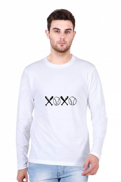 Men's Baseball XOXO Full-Sleeve T-shirt