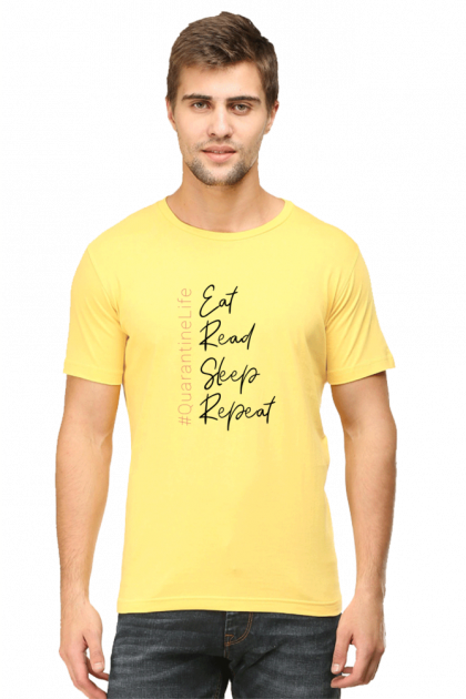 Men's "#QuarantineLife Eat Read Sleep Repeat" T-shirt