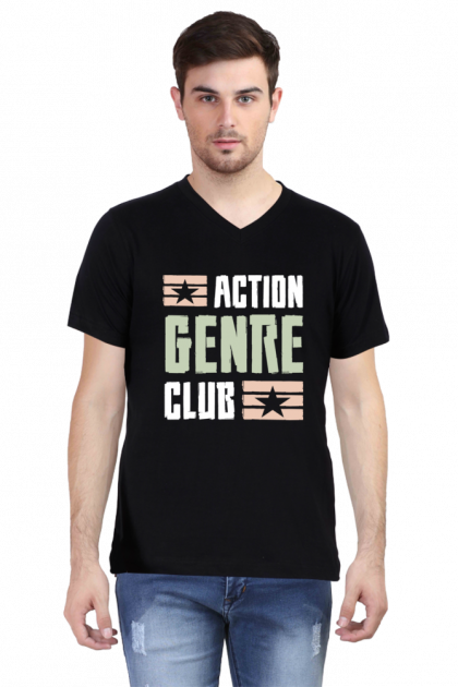 Men's Action Genre Club V-Neck T-shirt