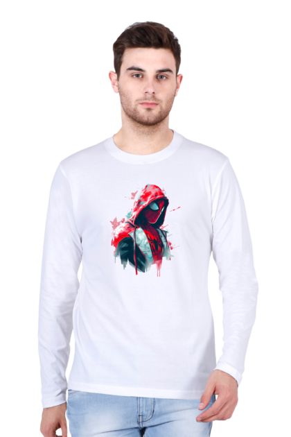 Men's Full Sleeve Abstract Spider-Man Hoodie Graphic T-shirt
