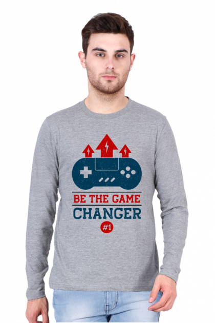 Men's Full-Sleeve "Be The Game Changer" T-shirt