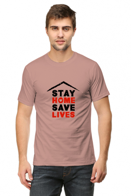 Men's "Stay Home Save Lives" Graphic T-shirt