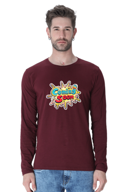 Men's Full Sleeve "Coming Soon" Comic Graphic T-shirt