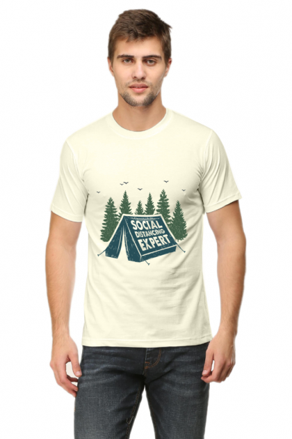 Men's "Social Distancing Expert" Camping Tent T-shirt