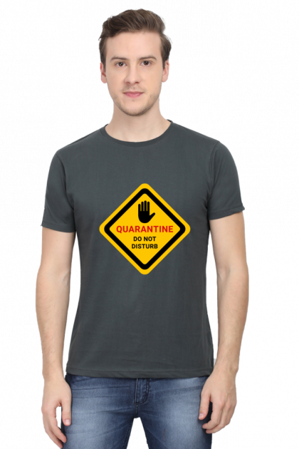 Men's "Quarantine Do Not Disturb" Warning Sign T-shirt
