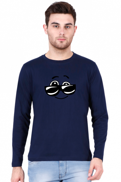 Men's Full Sleeve Cool Emoji Graphic T-shirt