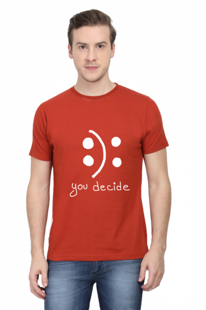 Men's "You Decide" Emoji Crew Neck T-shirt