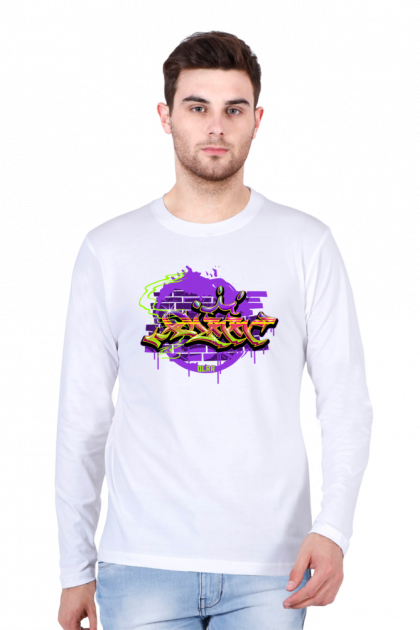 Men's Futuristic Skull Full-Sleeve T-shirt