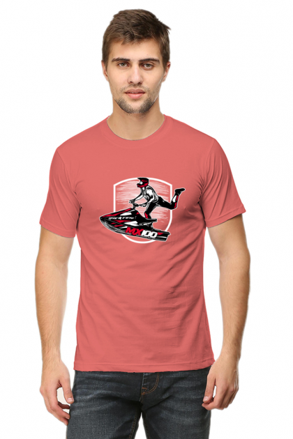 Men's Dynamic Jet Ski Rider Crew Neck T-shirt