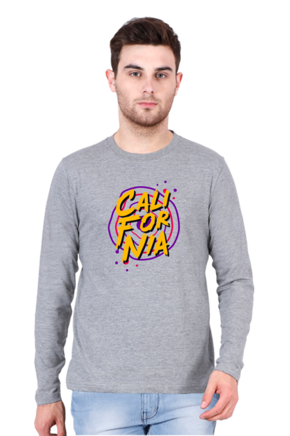 Men's Full Sleeve "California" Graphic T-shirt