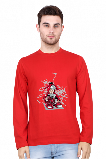 Men's Full-Sleeve "Rebel Jester" Graphic T-shirt