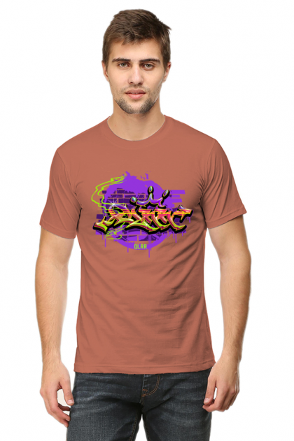 Men's Colorful Graffiti Graphic T-shirt