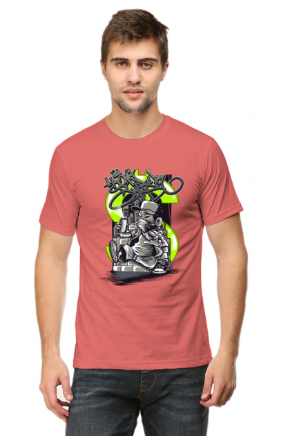 Men's Urban Graffiti Artist Graphic T-shirt