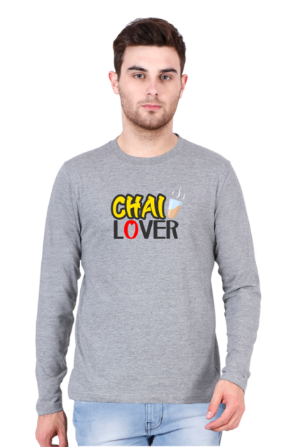 Men's Full Sleeve "Chai Lover" Graphic T-shirt