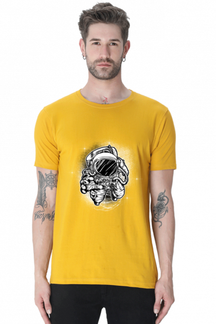 Men's Dynamic Astronaut Space Crew Neck T-shirt